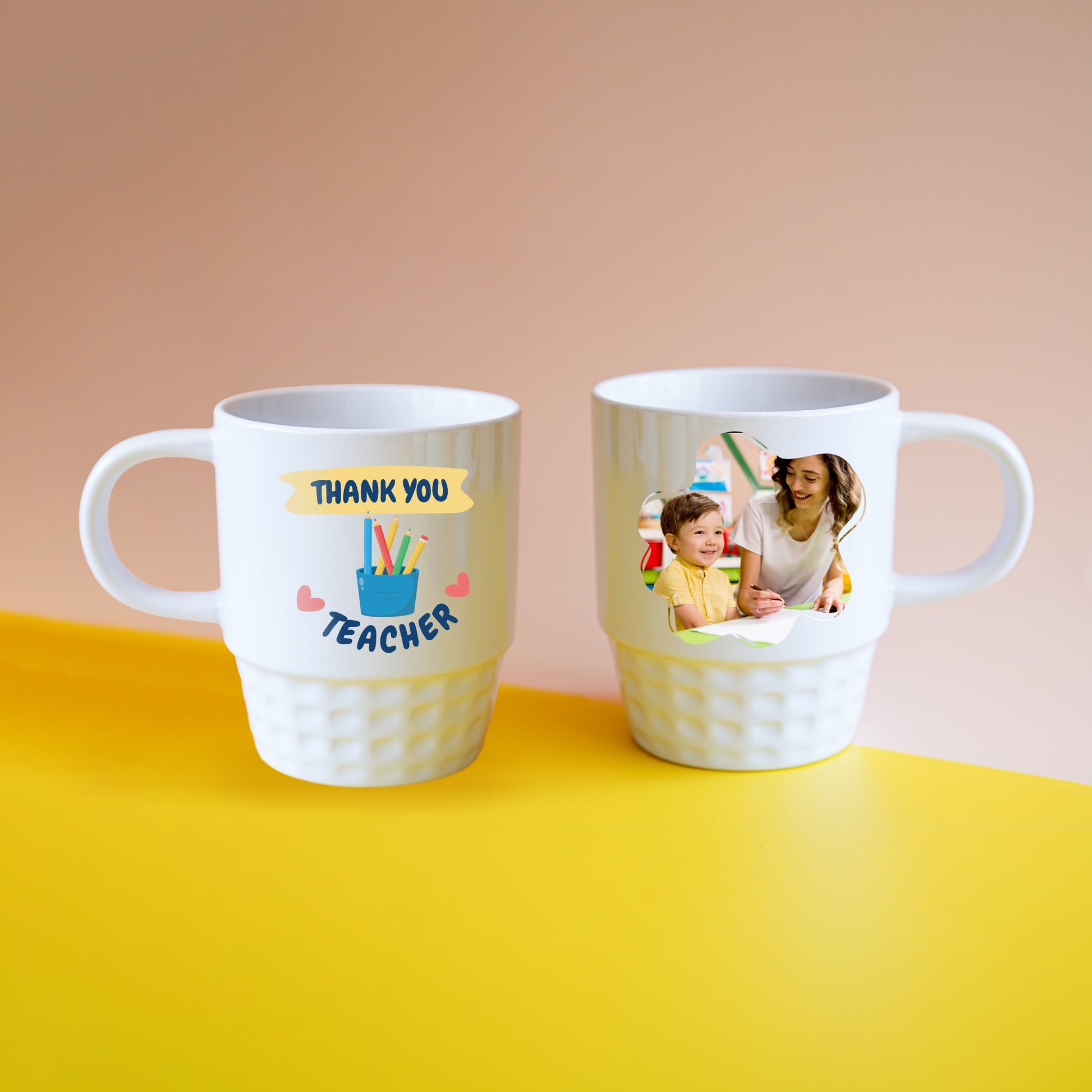Tazza impilabile "Maestra con Foto"