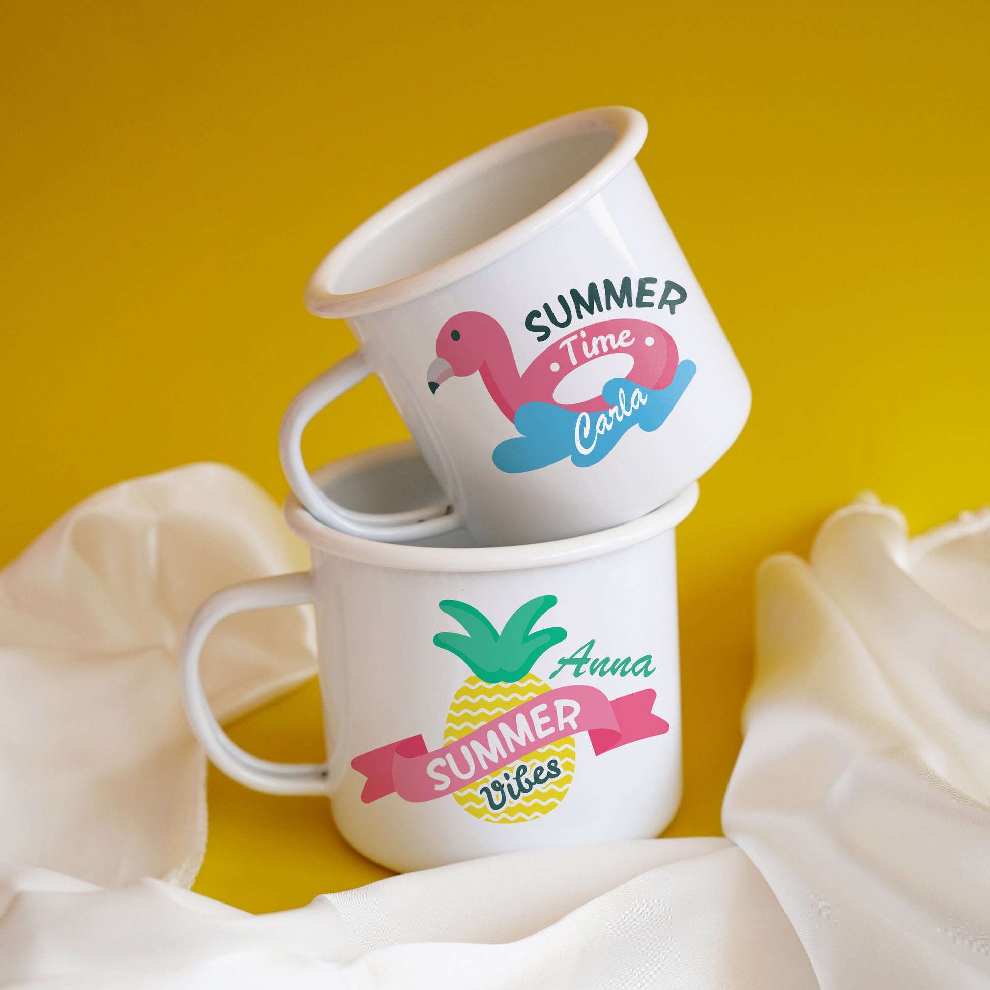 Tazza smaltata "Summer"