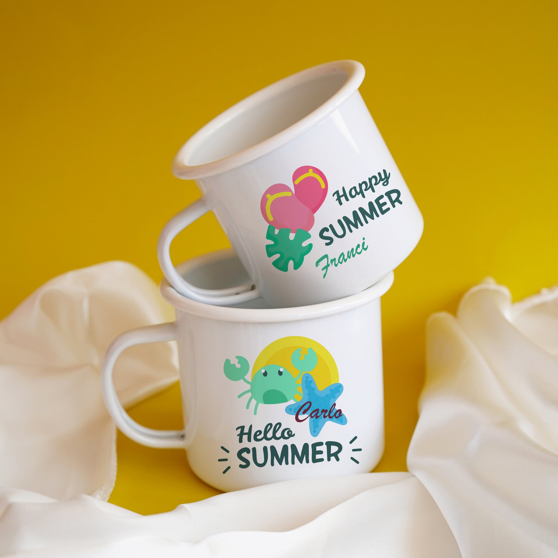 Tazza smaltata "Summer"