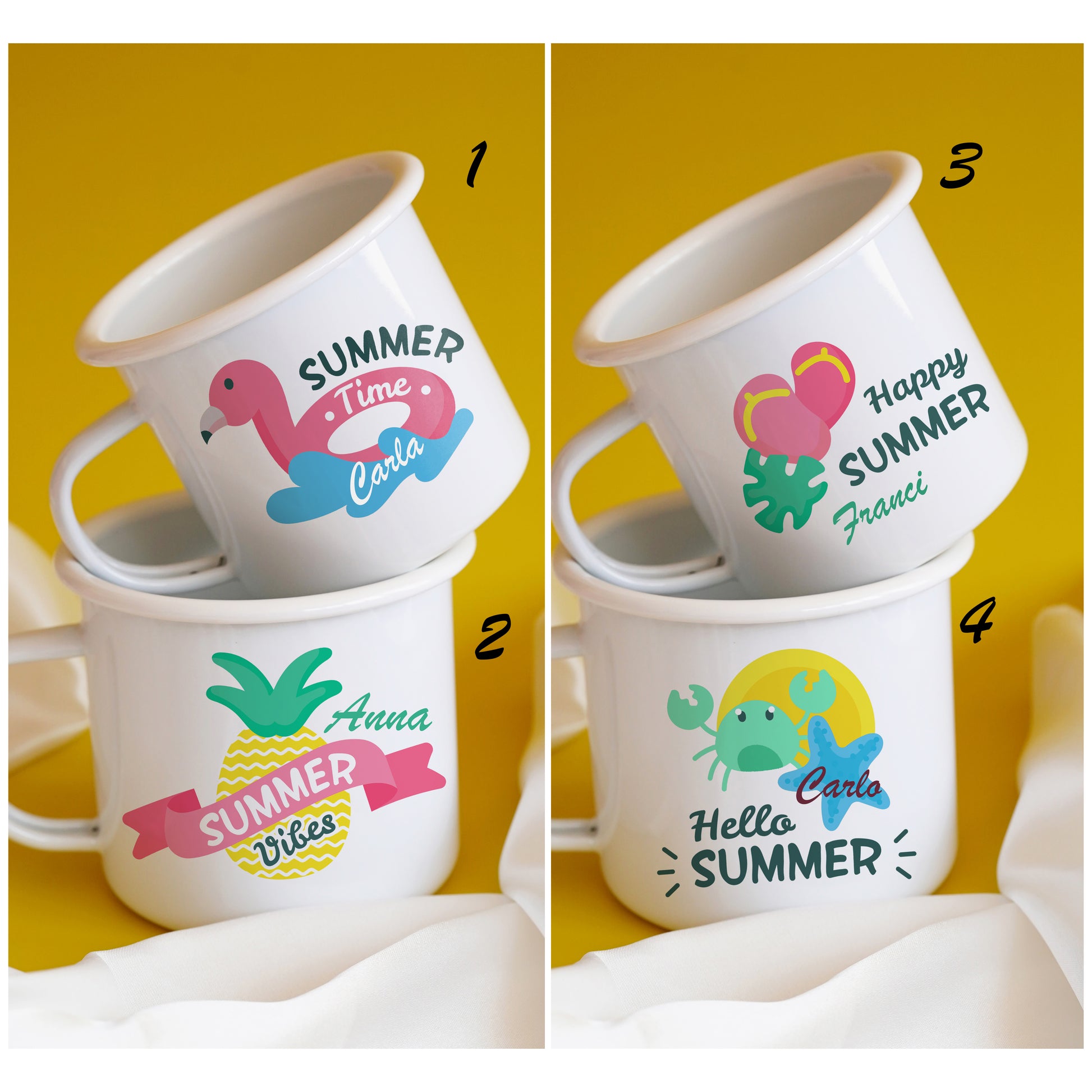 Tazza smaltata "Summer"