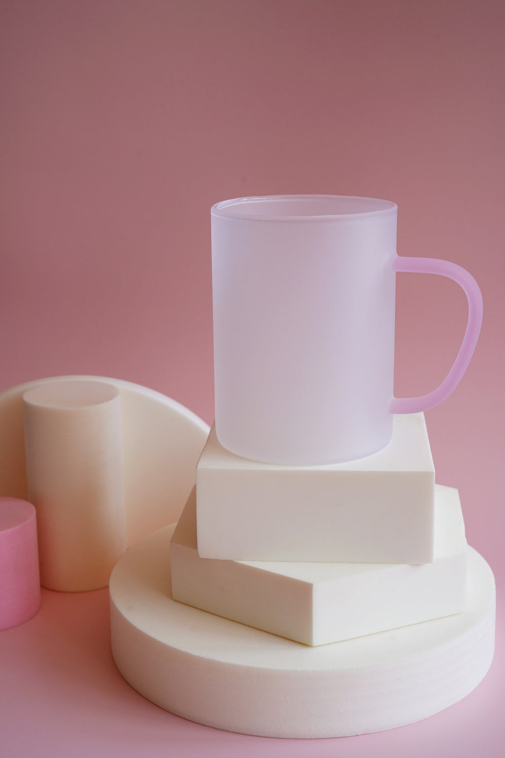 Tazza in vetro smerigliato