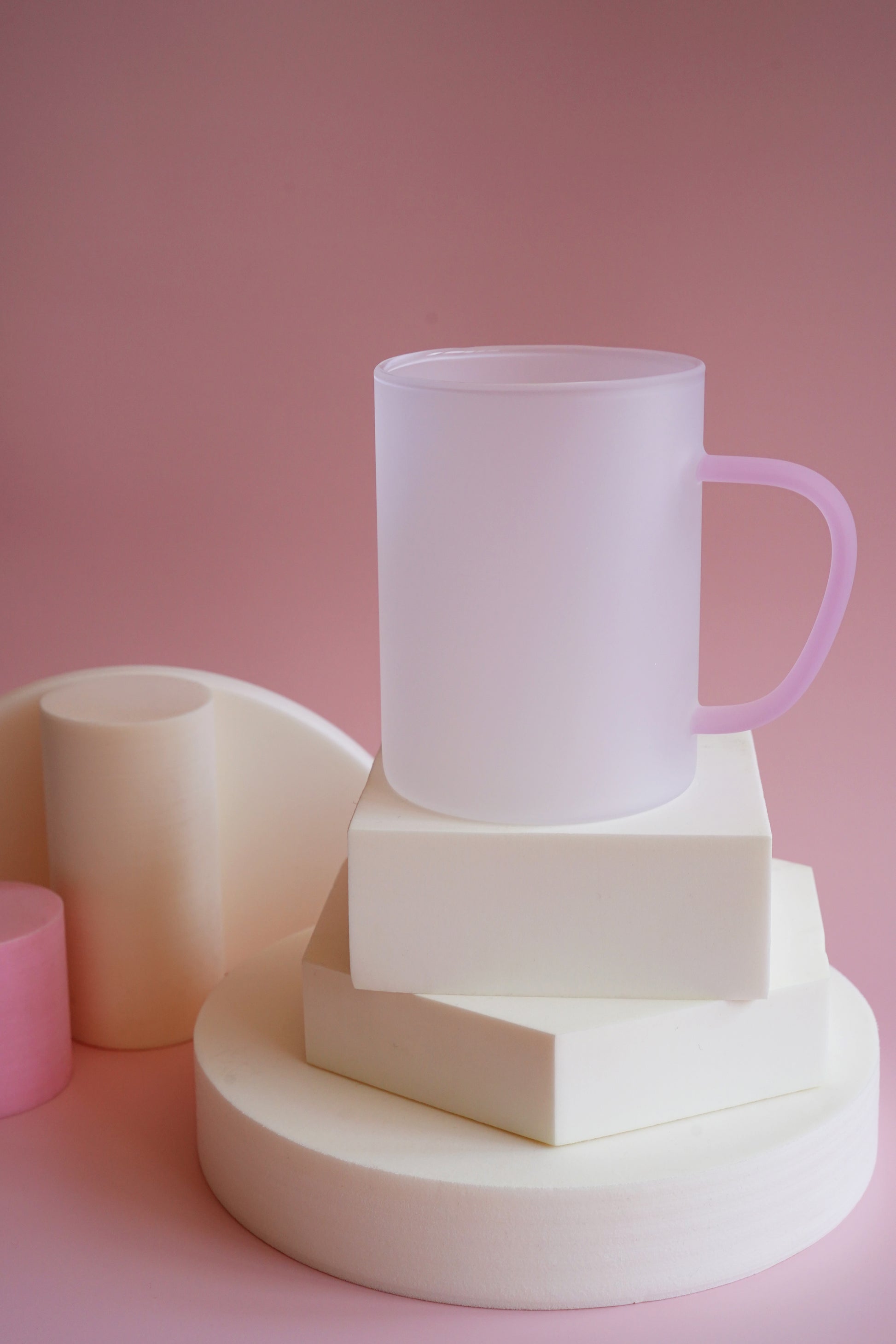 Tazza in vetro smerigliato