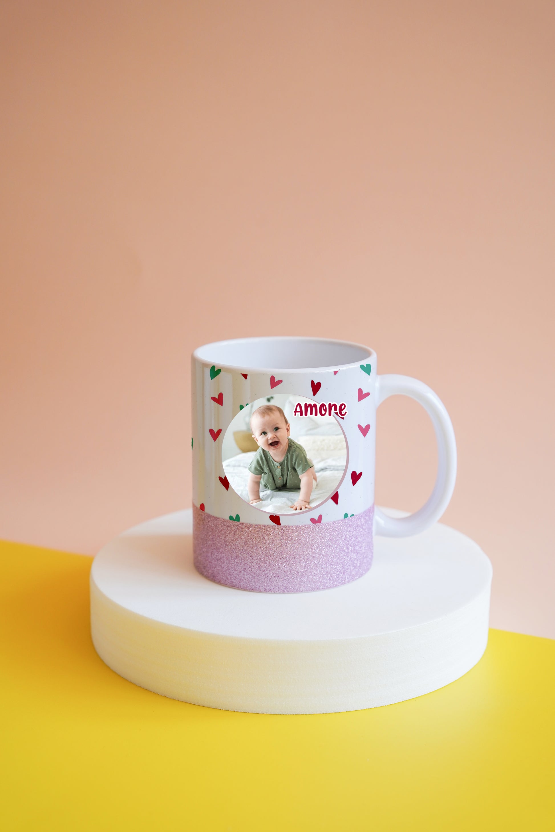 Tazza con cinturino glitterato