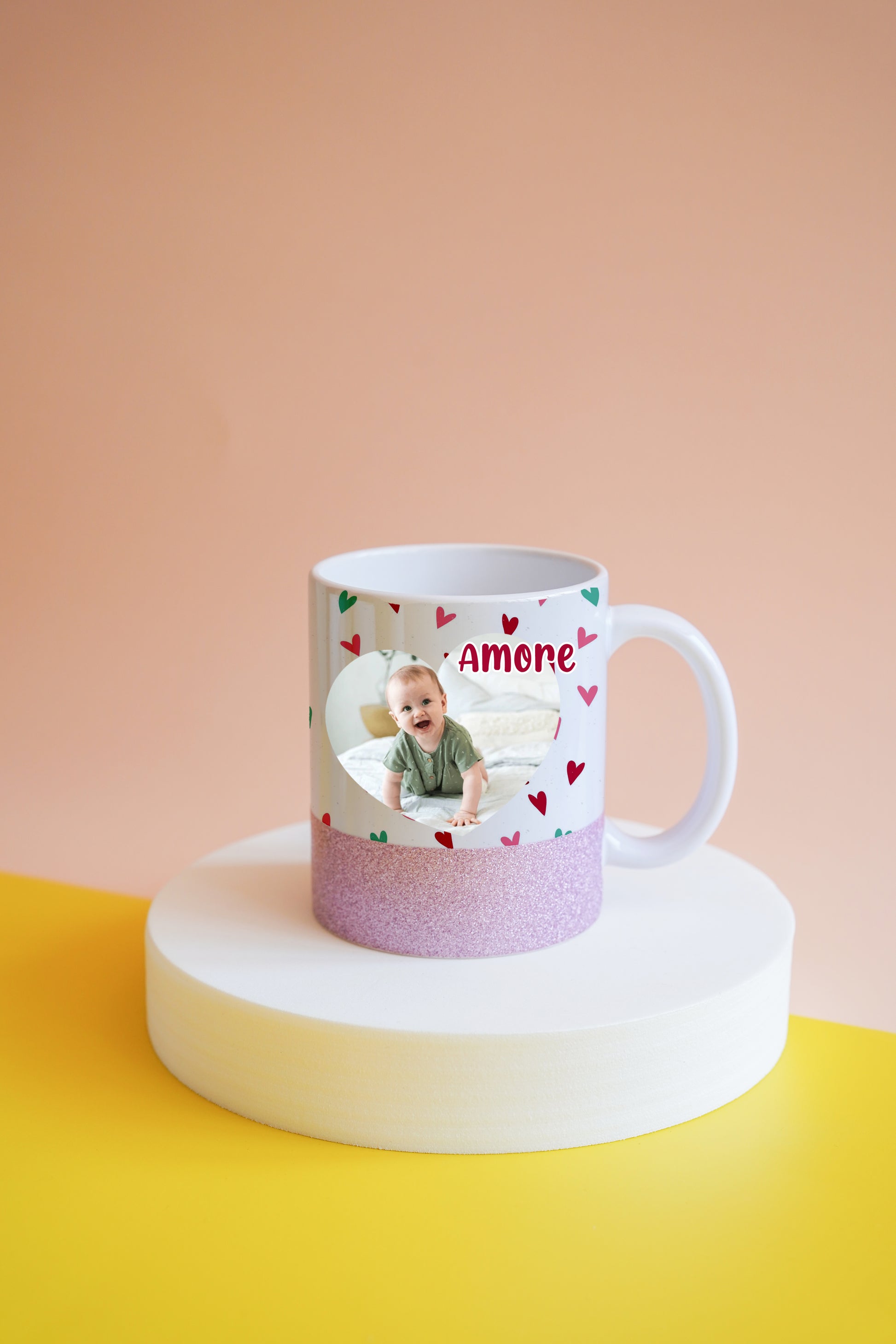Tazza con cinturino glitterato