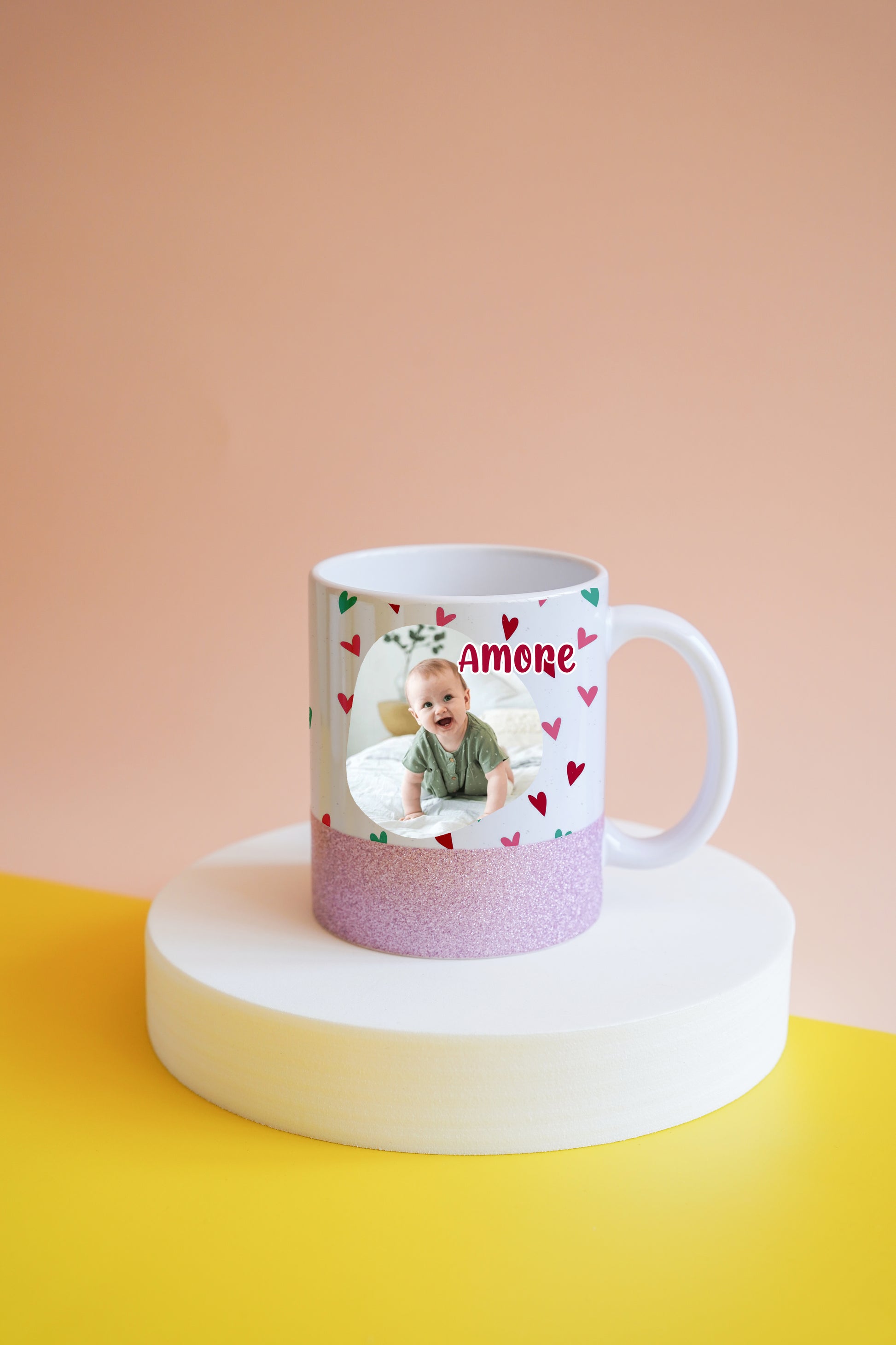 Tazza con cinturino glitterato