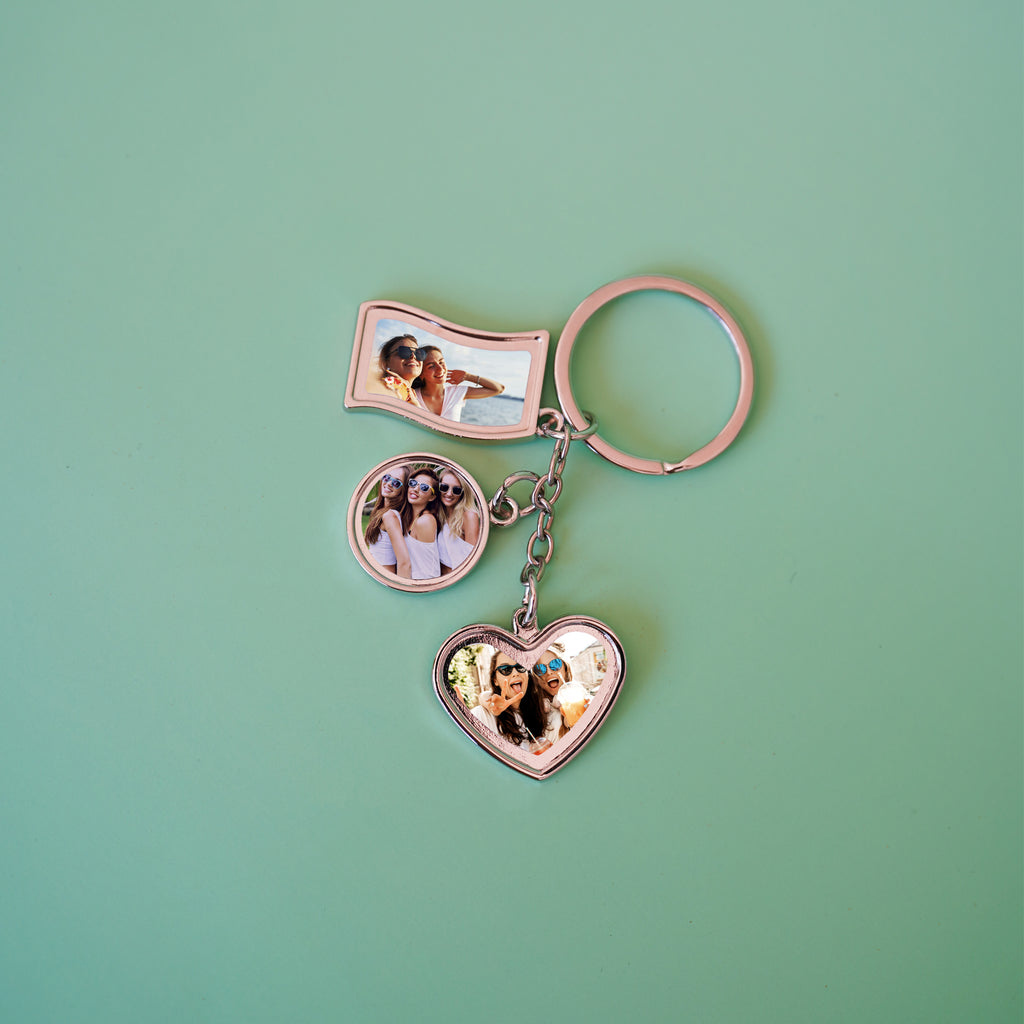 Portachiavi Personalizzati – Cuore, Cerchio, Bandiera