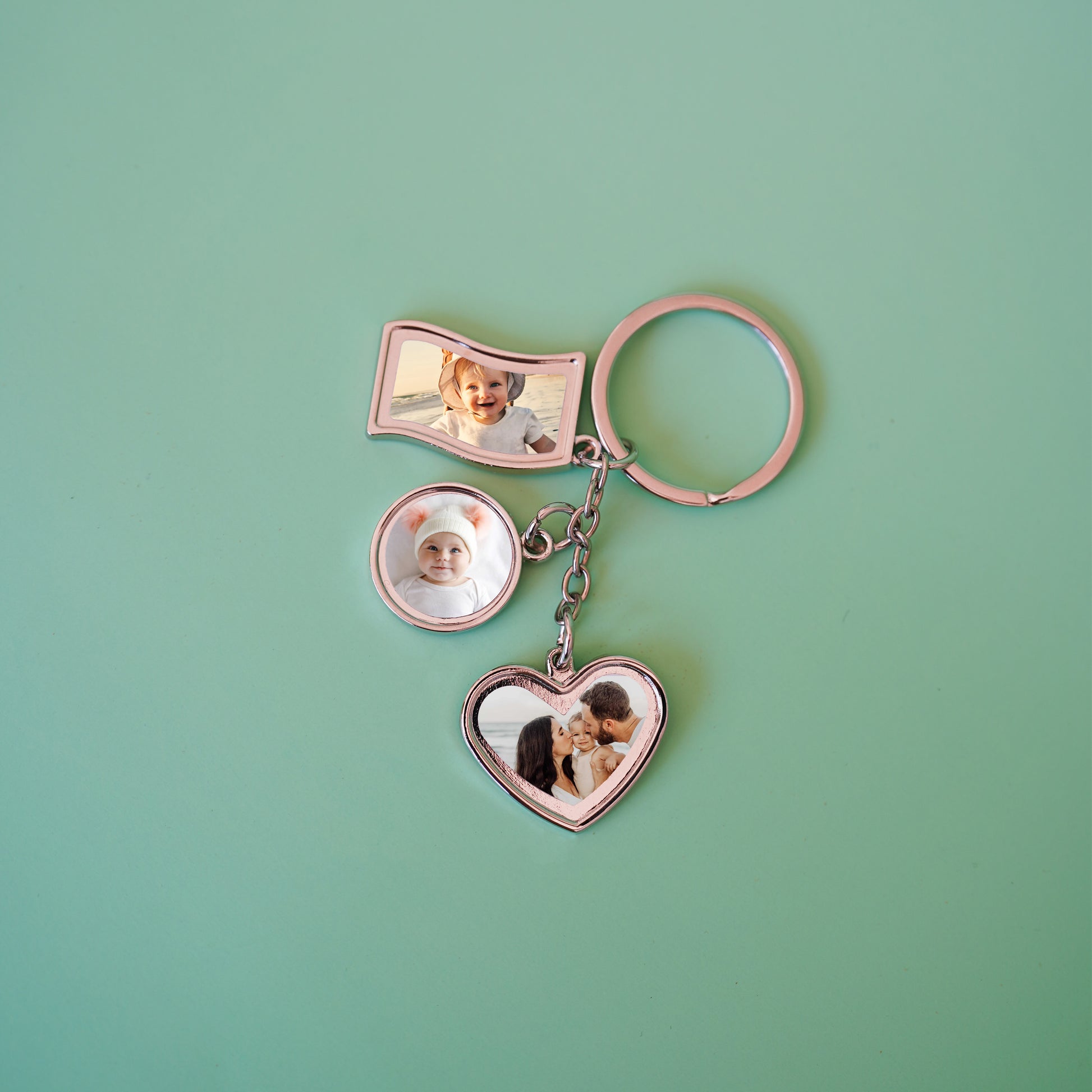 Portachiavi Personalizzati – Cuore, Cerchio, Bandiera